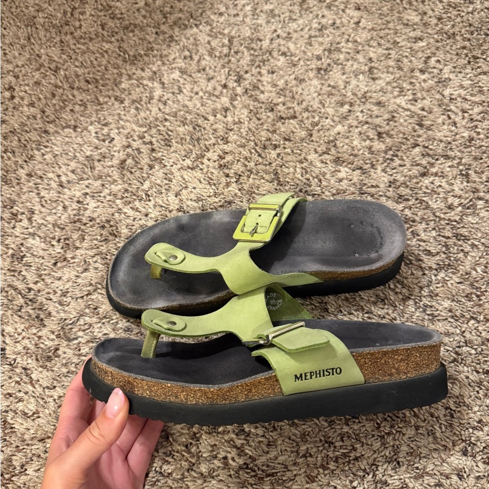 Mephisto Women’s Green Strap Sandals